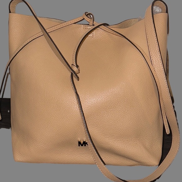 Michael Kors Junie Large Pebbled Leather Messenger Crossbody Bag - Picture 13 of 13